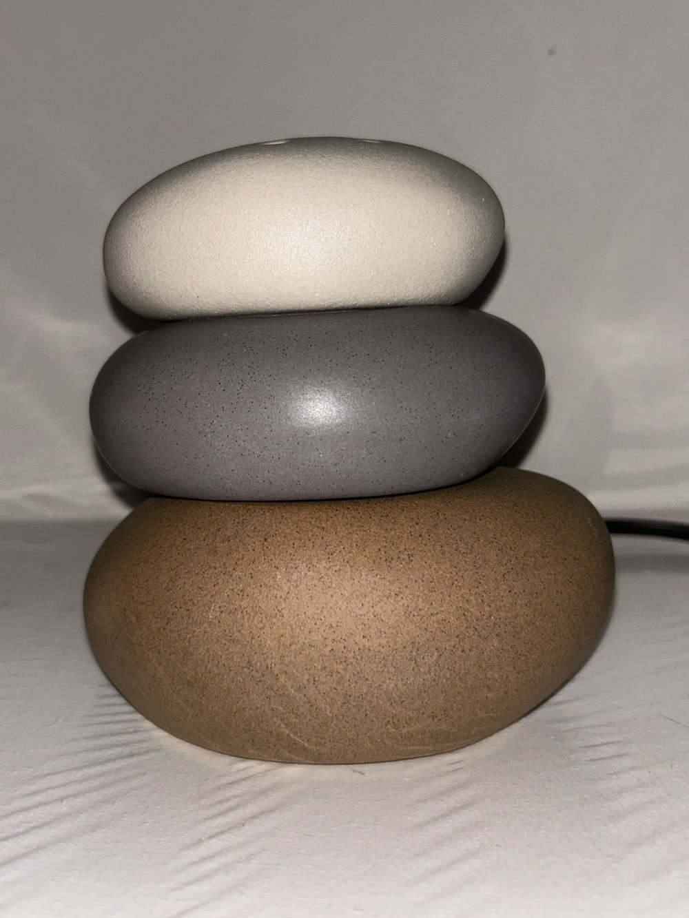 Scentsy Rock Balance Stacked Stone Accent Element Warmer- Neutral Tones